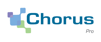 Logo Chorus Pro, plateforme de facturation électronique connectée à KMélia